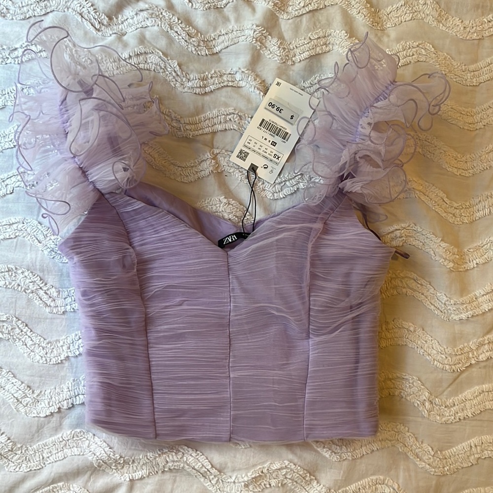 Purple cropt shirt